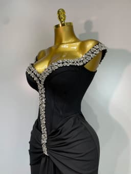 Women Sexy Off Shoulder Black Long Diamond Bodycon Bandage Dresses Celebrity Elegant Evening Party Nightclub Wedding Guest Dress
