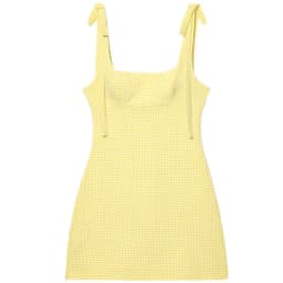 Summer 2025 Women's Short Slim Fit Dress with Strap Knot Elasticity New Arrival Fairy Skirt Style Casual Leisure
