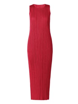 Miyake Pleated Women Dress Summer Sleeveless Long Classic Korean Fashion Casual Elegant Female Lce Water Blue Beach Dress TP5045