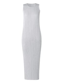Miyake Pleated Women Dress Summer Sleeveless Long Classic Korean Fashion Casual Elegant Female Lce Water Blue Beach Dress TP5045