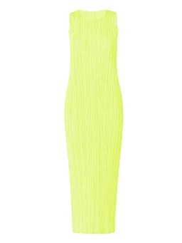 Miyake Pleated Women Dress Summer Sleeveless Long Classic Korean Fashion Casual Elegant Female Lce Water Blue Beach Dress TP5045