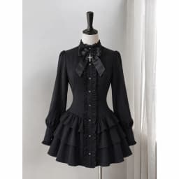 Gothic Vintage Lace Y2k Mini Dress Women Design Streetwear Black Lolita Slim Dress Long Sleeve Elegant Dress Spicy Girls