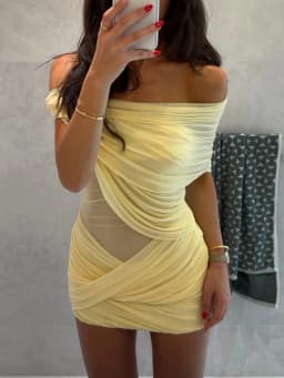 Kliou Sexy See Through Mini Dress Woman Slash Neck Backless Skinny Peach Buttocks Hot Girls Midnight Club Party Hipster Bodycon