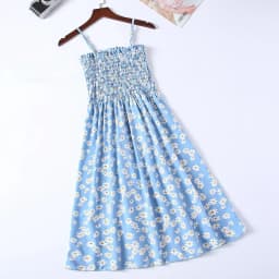 Summer Chiffon Camisole Sleeveless Dress Women Mini Dresses Fashion Elastic Waist Casual Spaghetti Strap Dresses Vestidos Girls