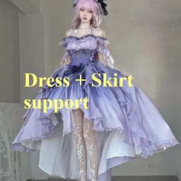 Dophee Original Lolita Trailing Puffy Dress Women Short Front Long Back Princess Blue Flower Wedding Dress Elegant Off Shoulder