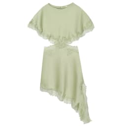 HXAO Cut Out Black Dress Woman Asymmetrical Lace Midi Dress Cape Sleeve Elegant Party Dresses Women Sexy Luxury Cocktail Dress
