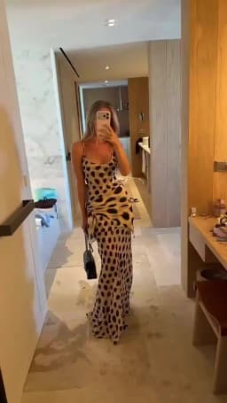 Women Trendy Animal Print Slip Dress V-neck Ruched Drawstring Sexy Maxi Dresses Beach Stylish Retro Vacation Summer Party Outfit