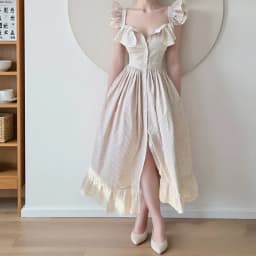 Flying Sleeves Striped Long Dresses Woman Elegant Single Breasted A-Line Robes Female Chic High Waist Summer Lady Robes Holiday