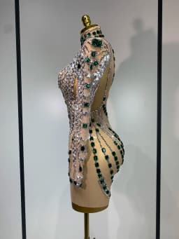 Women Luxury Sexy Turtleneck Sequins Diamonds Bodycon Mini Dress Evening Party Costume Bar Nightclub Stage Performance Clothing