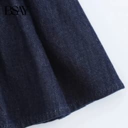 BSAY Denim Dress for Women Fashion Autumn Winter Layered Decorative Backless Mini Dresses French Chic Female Evening Clothing
