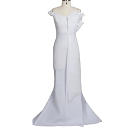 2021 Winter Women Slash Neck Short Sleeve Pearl Dress Sexy Office Lady Africa Evening Night Club Party Long Maxi Dresses GL05143