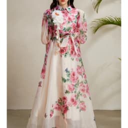 Chic vintage Sexy print mesh Spliced Fairy Summer Women Boho Sundress women clothing Long dress