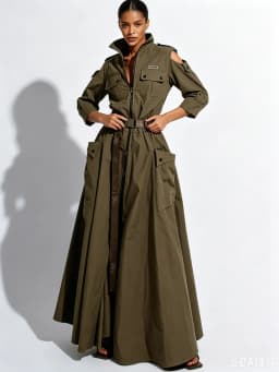 Retro Maxi Shirt Dress Women 2026 Turndown Neck Half Sleeve Zipper Belt Pockets Long Dress Ladies Streetwear Women Clothes