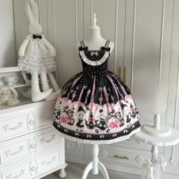 Japanese Kawaii Lolita Style Jsk Dress Women Sweet Cute Bow Lace Ruffles Party Mini Dresses Gothic Y2k Sleeveless Princess Dress