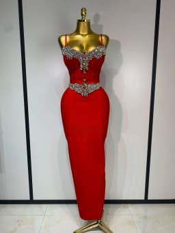 Women Bodycon Bandage Dress Wedding Sexy Backless Luxury Rhinestone Clothes Nightclub Evning Party Birthday Maxi Long Dresses