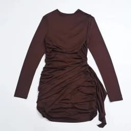 Nsauye New Fashion Women Short Wrap High Waisted Mini Winter Dress 2025 Outfits Sexy Night Club Party Evening Long Sleeve Dress
