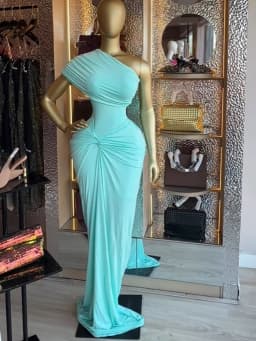 CM.YAYA Women Wraped Waist One Shoulder Ruched Stacked Bodycon Midi Long Maxi Dress 2026 Elegant Evening Birthday Party Dresses