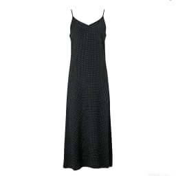AP SS26 Women Black Cable Cardigan and Polka Dots Slip Dress Classic Style