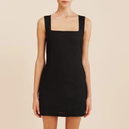 French Square Neck Sleeveless Linen Dress Women's 2026 Summer New Retro Solid Color Mini Dress Cotton Linen Slim Ladies Dresses