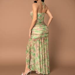 Sexy Sleeveless Floral Print Long Dresses Fashion Women Split Spaghetti Strap Summer Bodycon Casual Beach Evening Party Vestidos