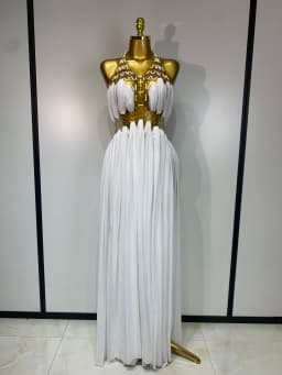 Women Sexy Hollow Out Backless Long Dress Nightclub Bar Stage Performance Costume Eveing Birthday Party Homecoming Dress