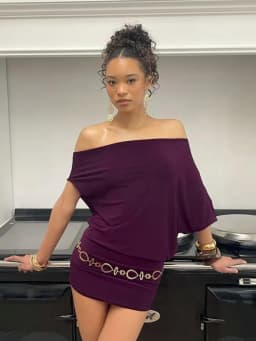 BOOFEENAA Asymmetrical Off Shoulder Mini Dresses 2025 Woman Clothes Fashion Sexy Summer Dress C77-BE20