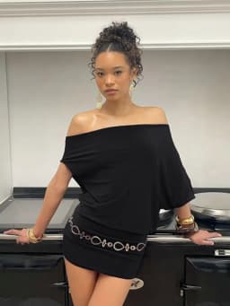 BOOFEENAA Asymmetrical Off Shoulder Mini Dresses 2025 Woman Clothes Fashion Sexy Summer Dress C77-BE20