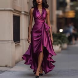 Summer Women's Tank Top Dress High Waist Irregular Elegant V-neck Ruffled Slit Evening Fashion Female's Long Dress