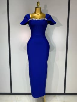 Women Celebrity Sexy Square Collar Bodycon Bandage Long Dress 2025 Luxury Birthday Dresses Knitted Elegant Evening Party Outfit