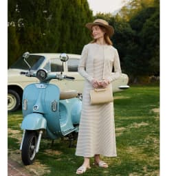 AP SS2026 Women's Dress Striped Cardigan and Dress Soft Three Color Options Fashionable Women's Outfit