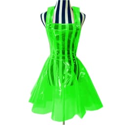 Women Plastic PVC Dress See Through A Line Transparent PVC Clear Dress Waterproof Dress Sexy Costume Gothic Sheer dress S-7XL