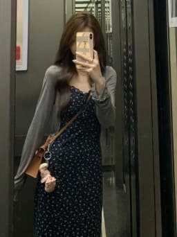 Floral Print Halter Dress Women's mid High Waist A-Line Skirt Korean Style Autumn New Arrival Short plus Size Beautiful Korea...
