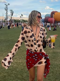 Sexy Leopard Women's Dress Full Sleeve Turn-down Collar Single Breasted Print Scarf Mini Dress 2026 Summer Chic Female Robe
