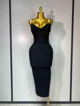 Women Sexy Beading Spaghetti Strap Bodycon Bandage Dress Club Party Luxury Birthday Celebrity Elegant Dresses Wedding Guest Gown