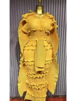 2025 High-end Banquet Dress Light Luxury Niche Ruffle Cake Skirt Heavy Industry Pleated Slim Long Dresses Summer New