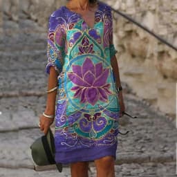 Women Loose Spring Vintage Ruffles Befree Dress Large Big Printed Sexy Summer Boho Casual Party Elegant Dresses Plus Sizes