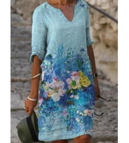 Women Loose Spring Vintage Ruffles Befree Dress Large Big Printed Sexy Summer Boho Casual Party Elegant Dresses Plus Sizes