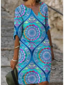 Women Loose Spring Vintage Ruffles Befree Dress Large Big Printed Sexy Summer Boho Casual Party Elegant Dresses Plus Sizes