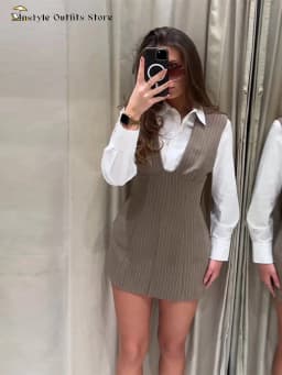 Casual Stripe Sleeveless Mini Dresses Women's Slim Waist-cinching V-neck Dress 2026 New Ladies Spring Summer Solid Outwear