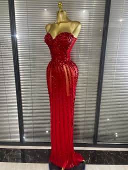 Sparkly Crystal Women Sexy Strapless Mesh See Through Long Maxi Bodycon Dress Elegant Evening Party Birthday Wedding Wear