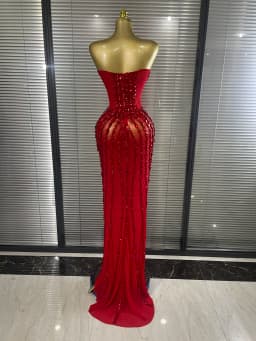 Sparkly Crystal Women Sexy Strapless Mesh See Through Long Maxi Bodycon Dress Elegant Evening Party Birthday Wedding Wear