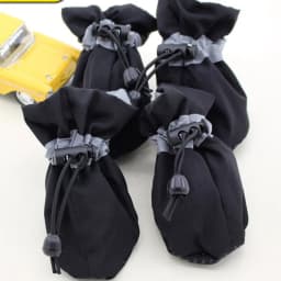 Pet Winter Shoes Cat & Dog Boots Paw Protectors, Fleece Warm Snow Booties for Puppy with Reflective Strip Anti-Slip Rubber