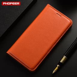 Genuine Leather Case For iPhone 14 13 12 11 Pro Max 13 12 mini 6 6s 7 8 Plus X XR XS Max SE Litchi Pattern Flip Cover Cases
