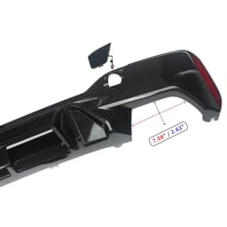 MagicKit For BMW G30 G38 F90 M Sport 2017-2020 M5 Competition Style Rear Diffuser Carbon Look