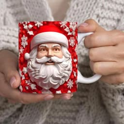 Creative 3D Christmas Ceramic Mug Unique Space Design Snowman Santa Coffee Cup Tea Milk Mug Christmas Gifts For Kids Adults