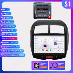 Hizpo Car Radio for Mitsubishi ASX 1 2010 - 2018 Multimedia Video Player Navi GPS 2din Android 13 CarPlay Autoradio BT 8GB+128GB