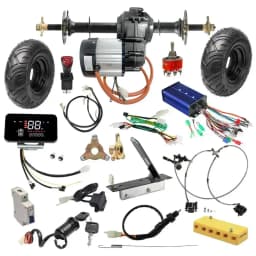 TDPRO 760mm Rear Axle Kit Wheels 72V 1500W/48V 1000W Electric Differential Motor GoKart ATV Quad