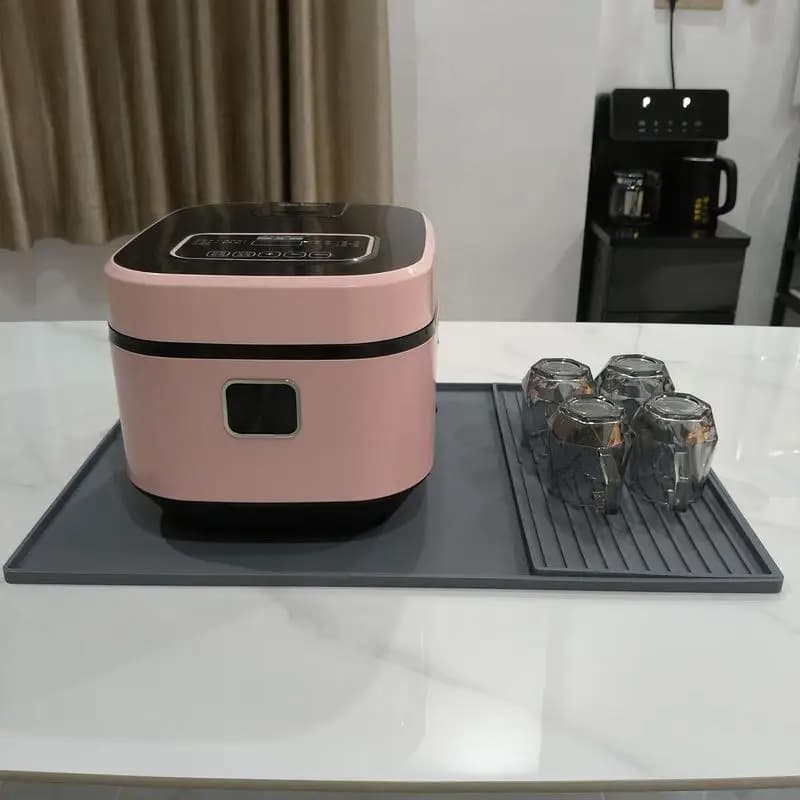 Silicone Coffee Mat Silicone Coffee Station Mat With Raised Edges Dish Drying Mat Pet Feeding Mat Multifunctional Coffee Bar