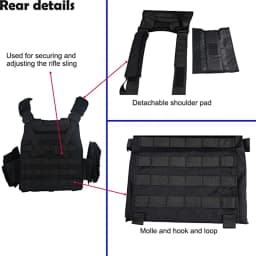 LQARMY 1000D Nylon Plate Carrier Tactical Vest Outdoor Hunting Protective Adjustable MODULAR Vest for Airsoft Combat Accessories