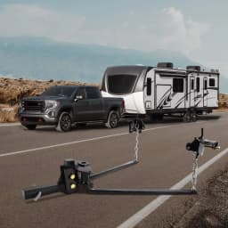 1,000 lbs Sway Control Hitch Mount Weight Distribution Bar for Trailer Bicycle Truck 2" receiver 8" total rise/drop